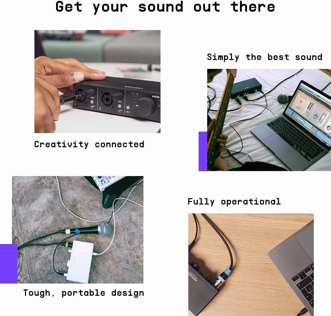 Arturia MiniFuse 1 - Compact USB Audio Interface with Creative Software for Recording, Production, Podcasting, Guitar - White