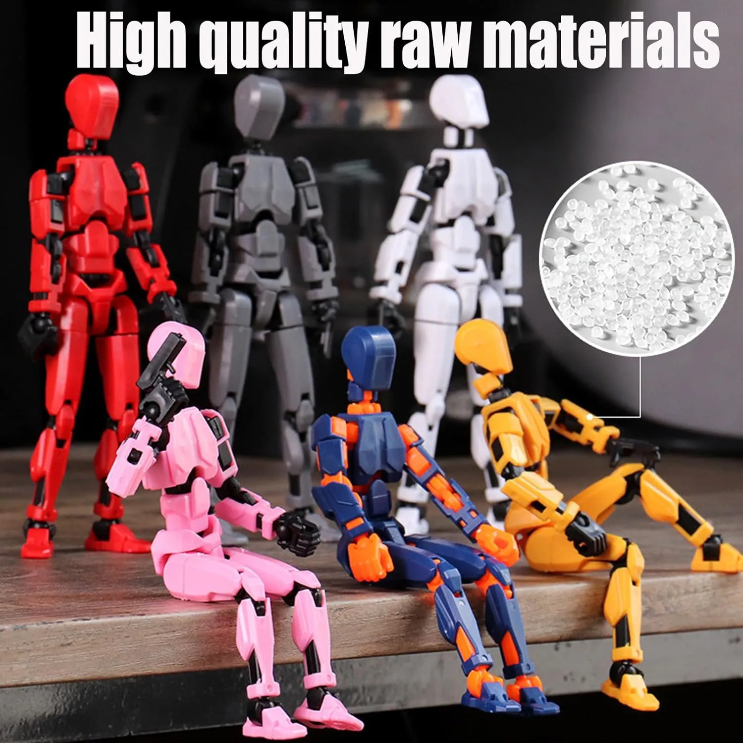 Assembly Completed- Upgrade 3D Printed Multi-Jointed Action Figures,Titan 13 Action Figure,Nova 13 Action Figure,Dummy Robot 13 Action Figures Set,Multiple Accessories, Desk Decoration (9pcs)
