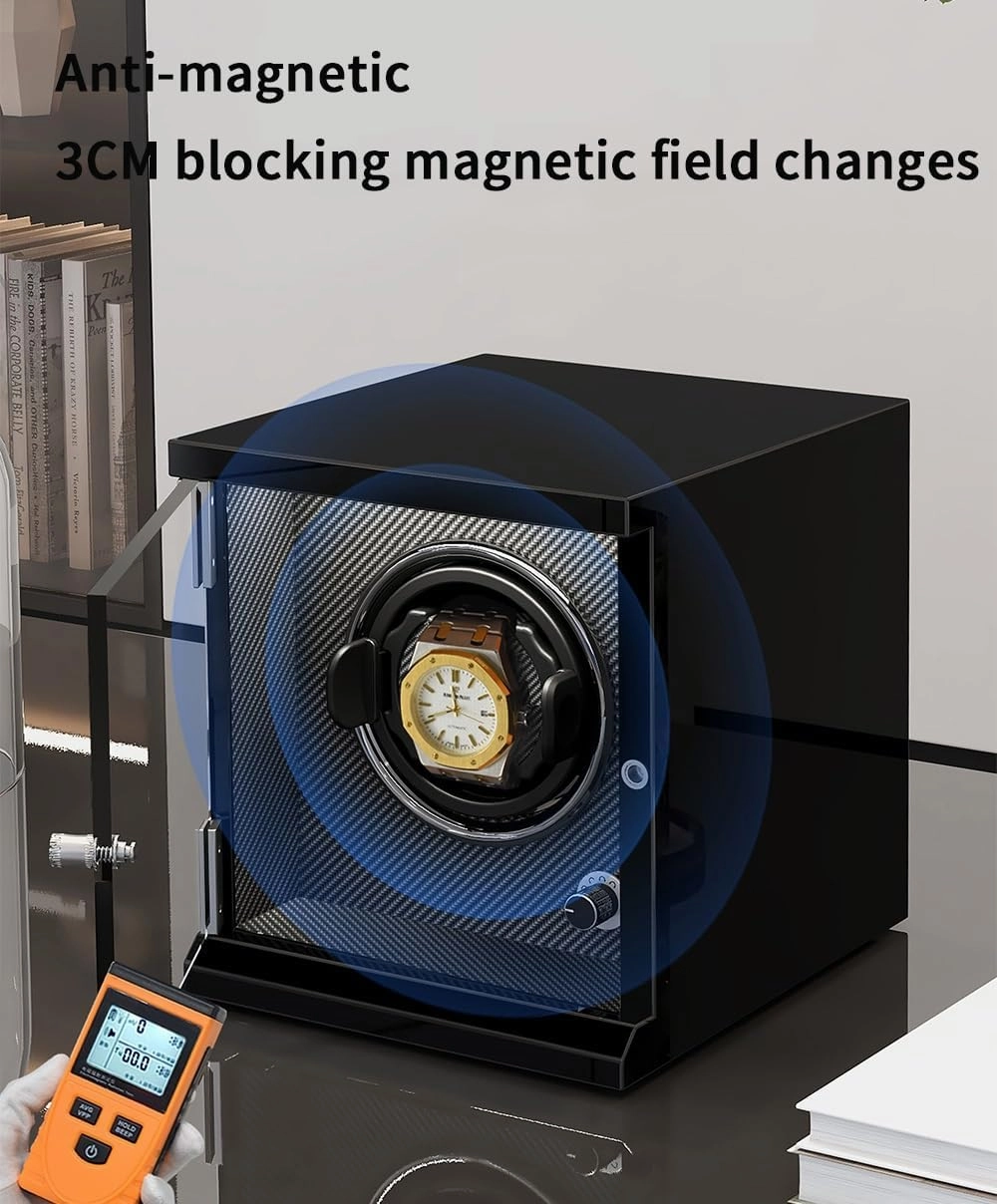 Automatic Watch Winder Box for 1/2/4/6/9/12/16 Watches 5 Rotation Modes for Men's and Women's Watches Storage Display Box