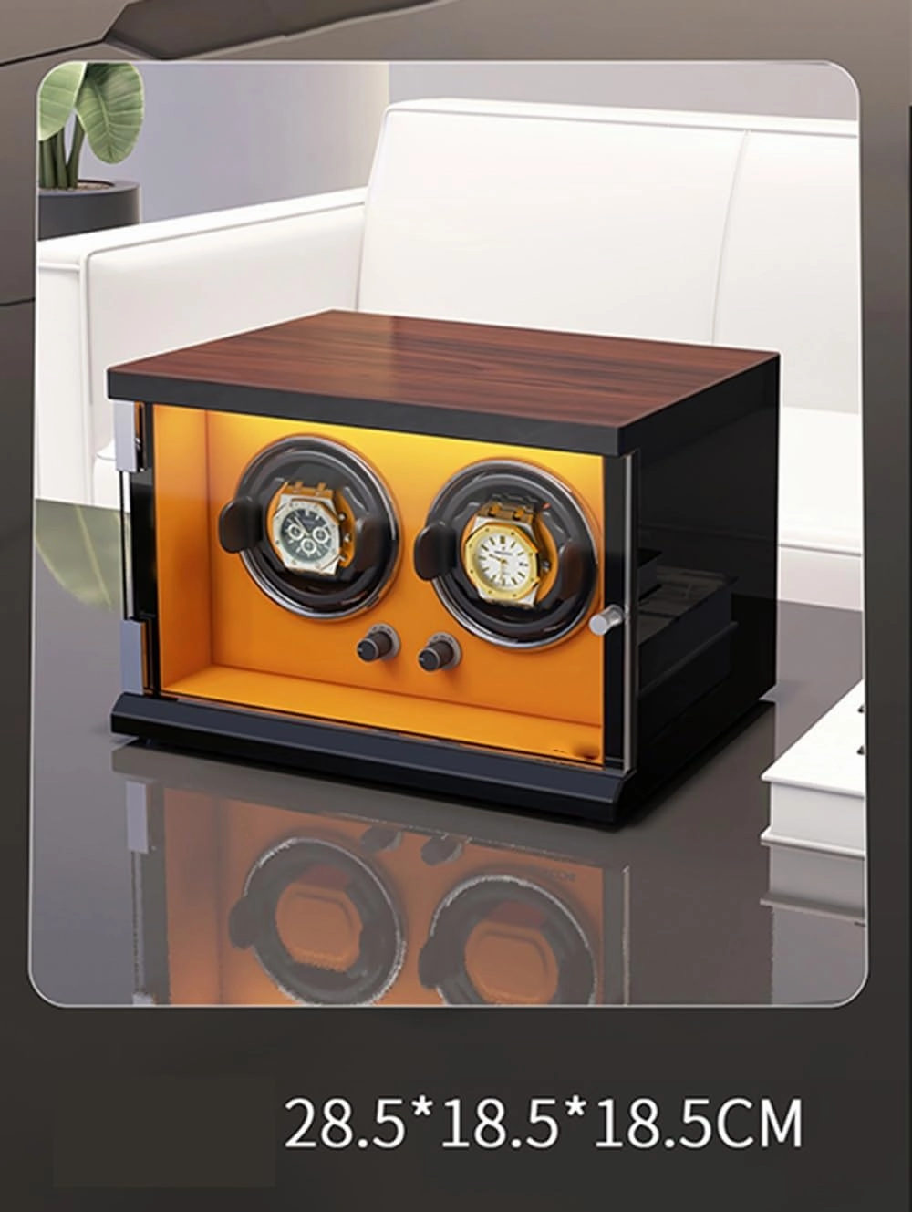 Automatic Watch Winder Box for 1/2/4/6/9/12/16 Watches 5 Rotation Modes for Men's and Women's Watches Storage Display Box