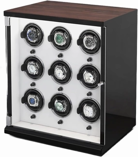 Automatic Watch Winder Box for 1/2/4/6/9/12/16 Watches 5 Rotation Modes for Men's and Women's Watches Storage Display Box