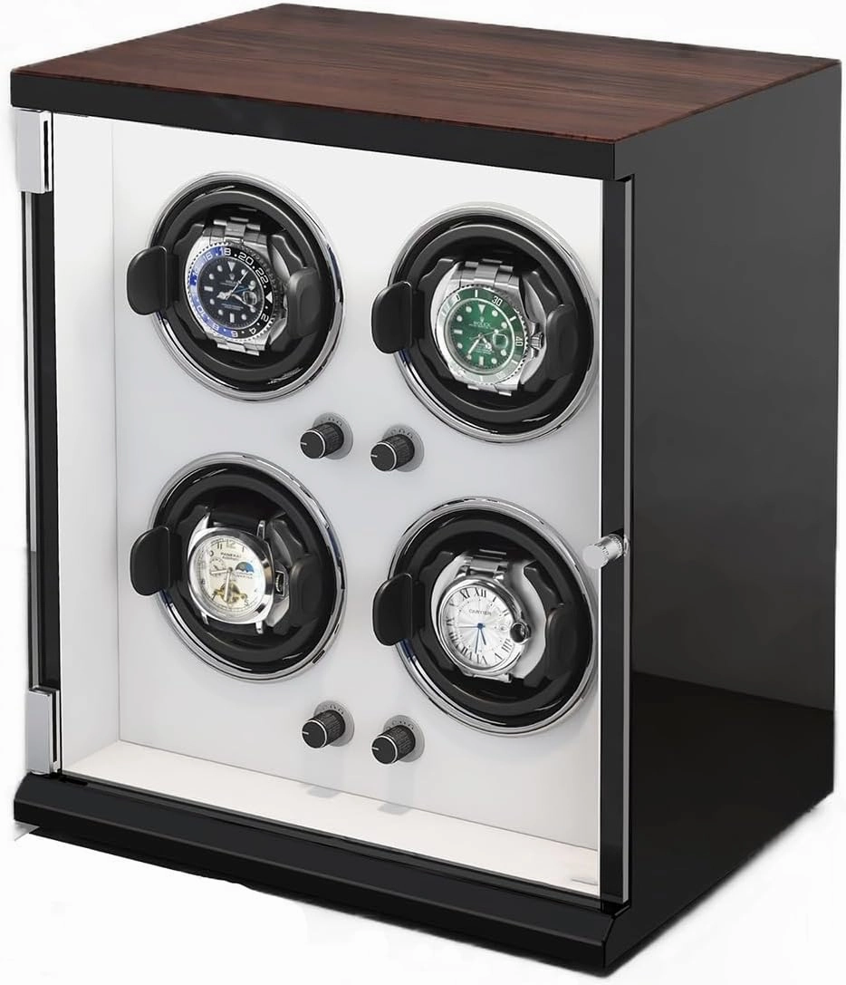Automatic Watch Winder Box for 1/2/4/6/9/12/16 Watches 5 Rotation Modes for Men's and Women's Watches Storage Display Box