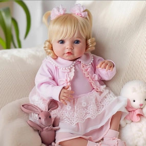 BABESIDE 20inch Realistic Baby Doll Girl, Reborn Baby Dolls with Soft Vinyl Limbs and Cloth Body, Cute Real Life Toys with Gift Box for Kids Cuddling, Playtime