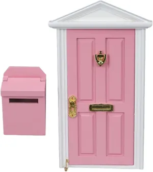 balacoo 1 Set of 1 12 Scale Dollhouse Accessories Woo Den Door Mailbox Dollhouse Furniture Miniature for Fairy Garden House Kids DIY Projects