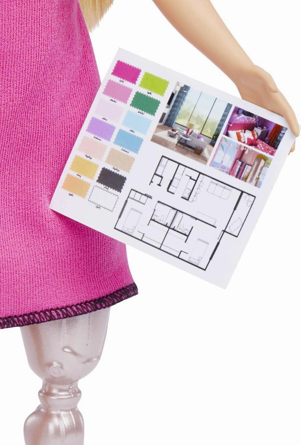 Barbie Careers Fashion Doll & Accessories, Interior Designer with Prosthetic Leg in Removable Outfit with Tablet & Design Sheet