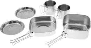 barenx 6 Pieces Foldable Pot Cookware Plate Cup Cooking Supplies Utensils Camping