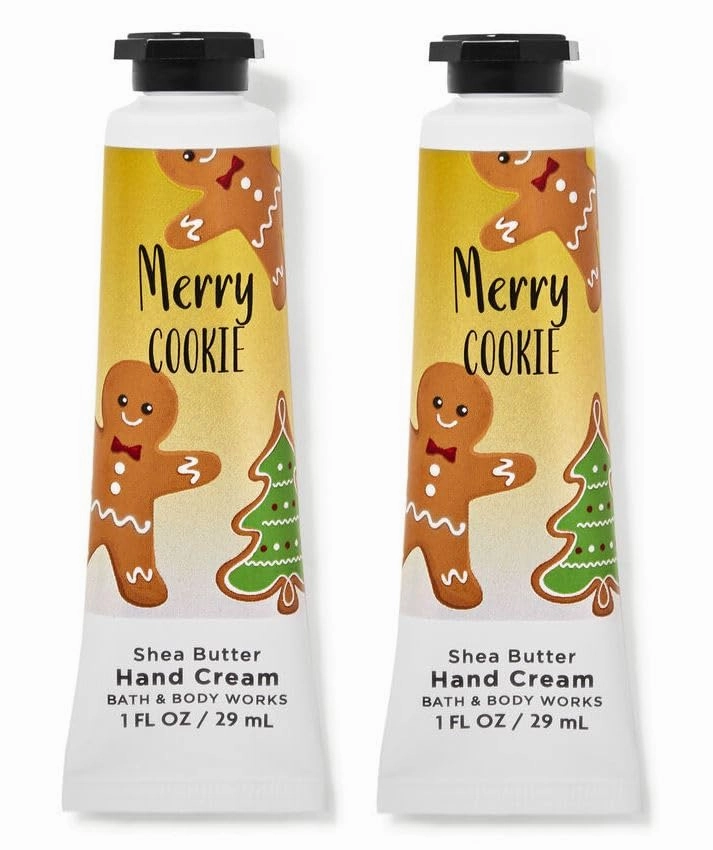 Bath Body Works Merry Cookie Shea Butter Hand Cream - Set of 2 (1 Oz Each)