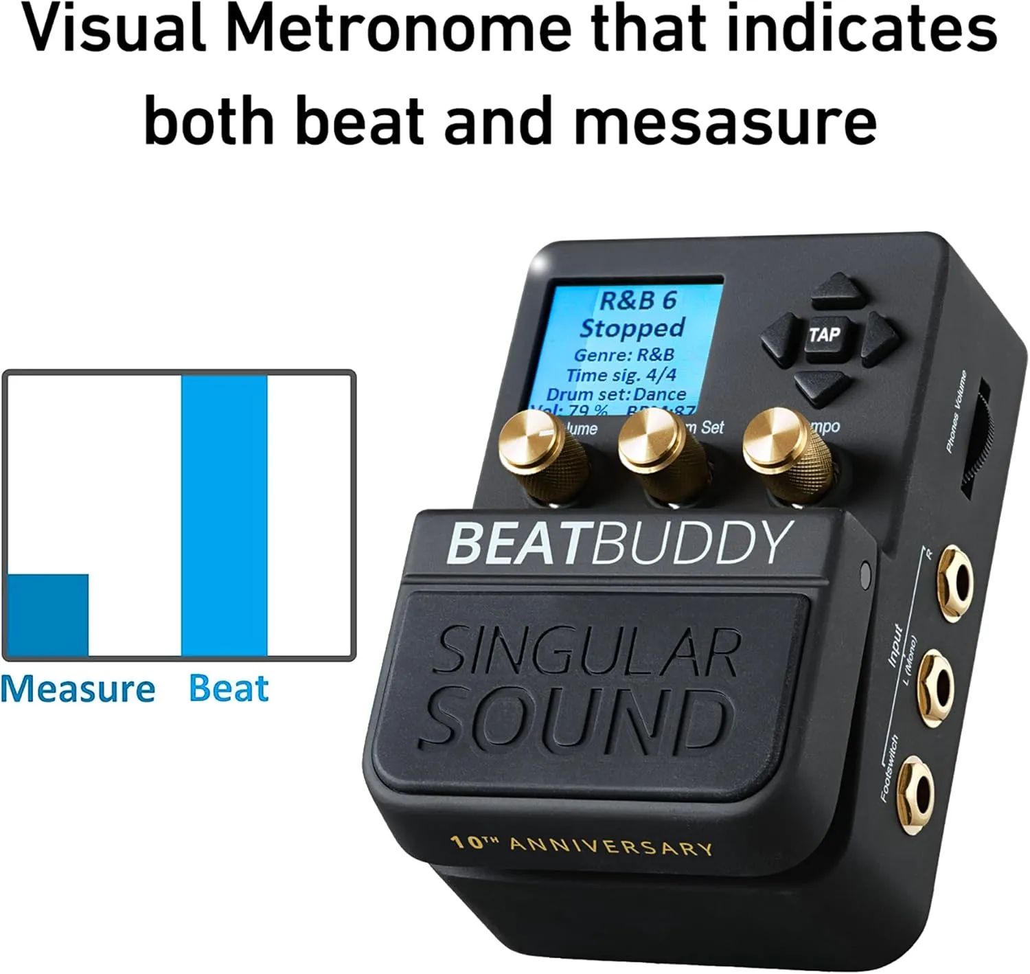 BeatBuddy 10th Anniversary Edition the Only Drum Machine That sounds Human and is Easy To Use