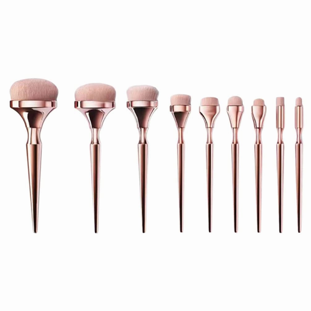 Beaupretty Portable Makeup Brush Set 9pc for Women Full Kit Highlighters Professional Makeup Tools