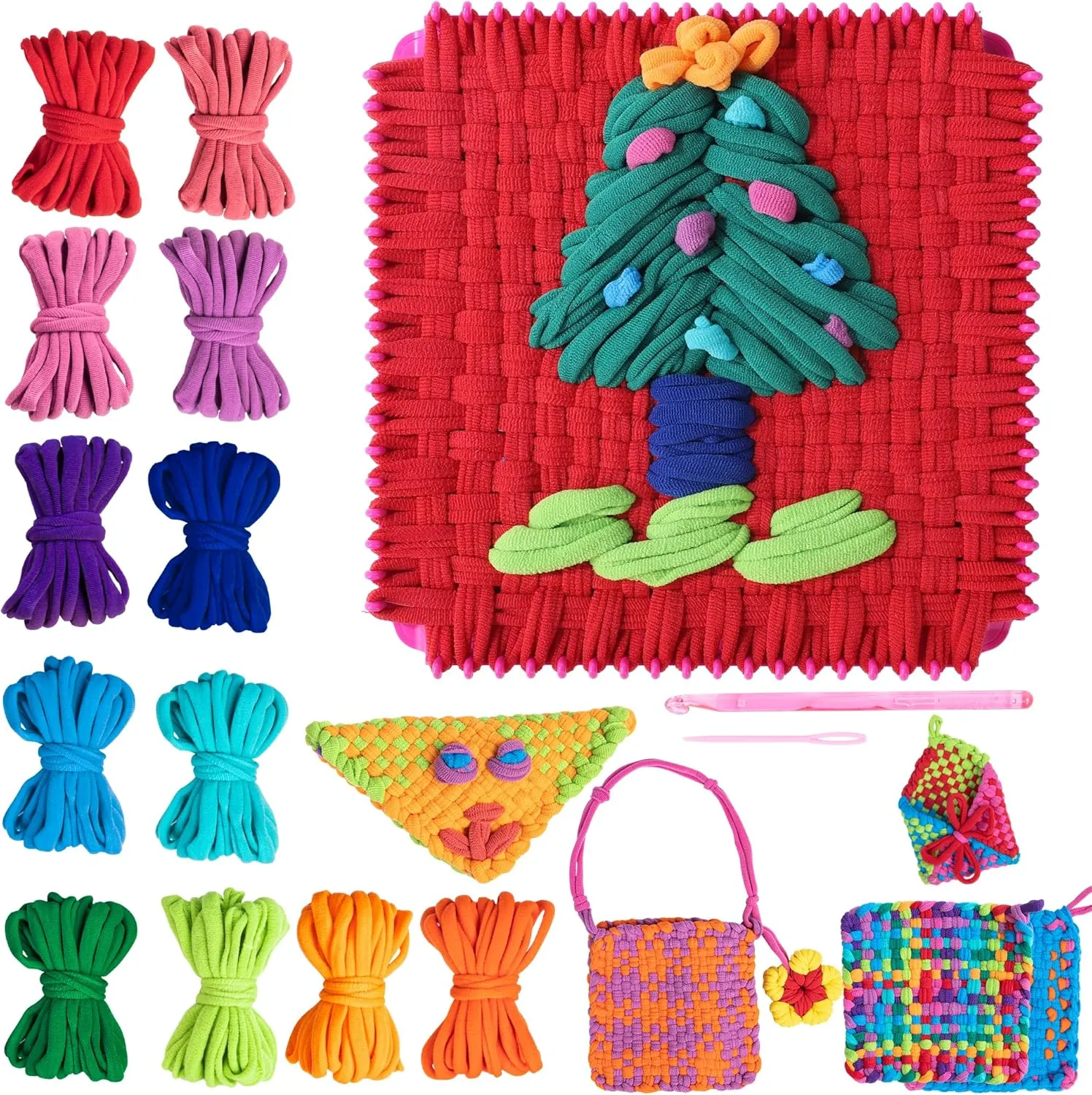 BeBesta Weaving Loom Kit Toys for Kids and Adults, Ideal Gifts for Girls Ages 5 6 7 8-12 13，DIY Arts and Crafts, Potholder Loom Knitting Activity, 228 Craft Loops (Complete Set, Iridescent)