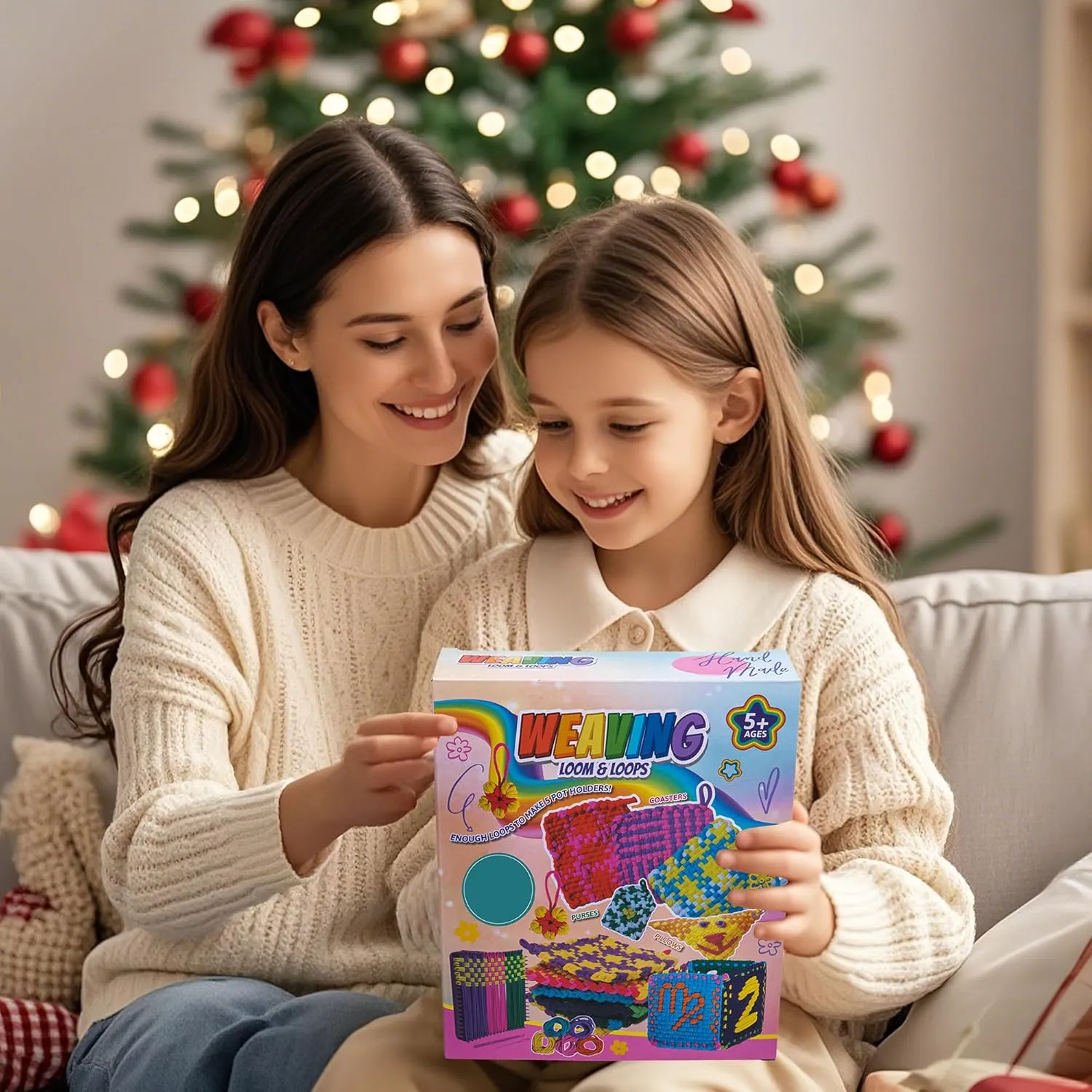 BeBesta Weaving Loom Kit Toys for Kids and Adults, Ideal Gifts for Girls Ages 5 6 7 8-12 13，DIY Arts and Crafts, Potholder Loom Knitting Activity, 228 Craft Loops (Complete Set, Iridescent)