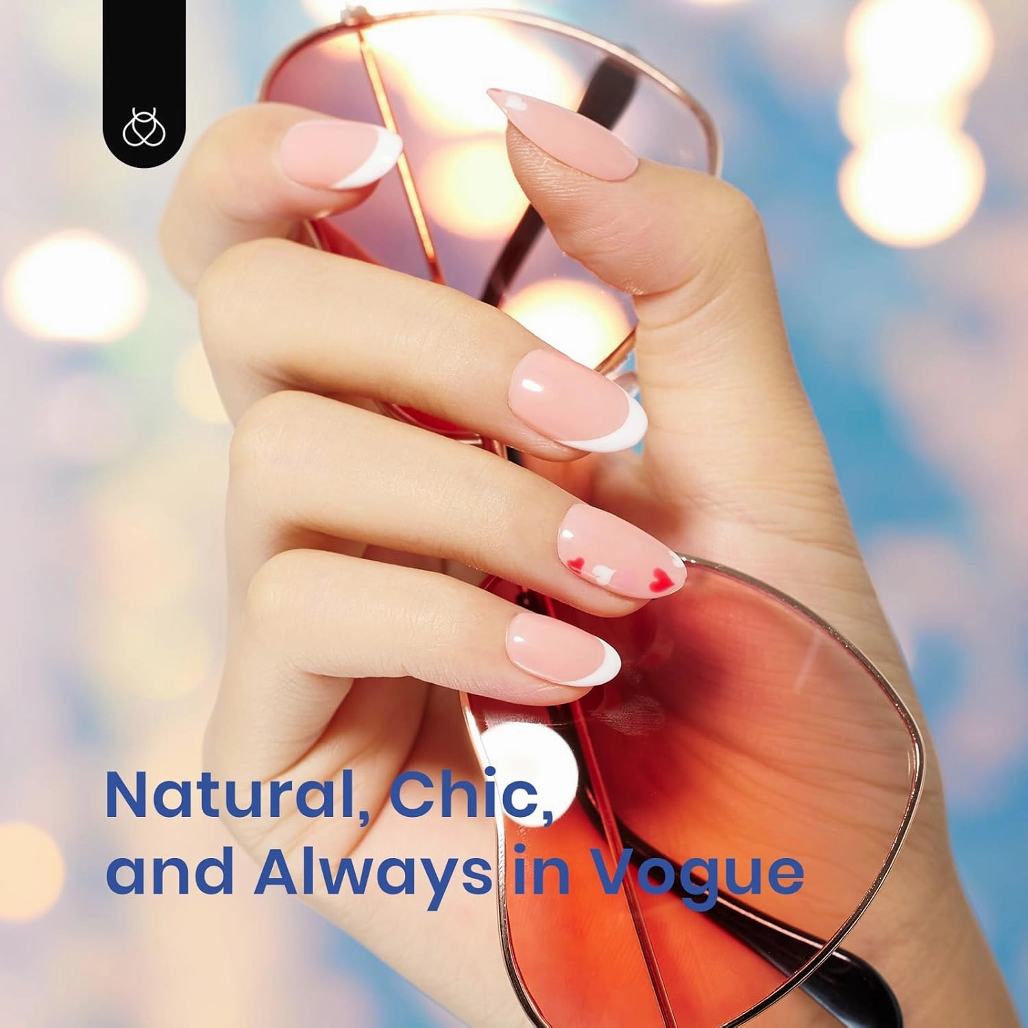 Beetles Gel Nail Kit Oval: 500Pcs Easy Extension Set, Clear Short Tips, 5 in 1 Multipurpose Glue Gel Base, UV LED Lamp for DIY Nail Art