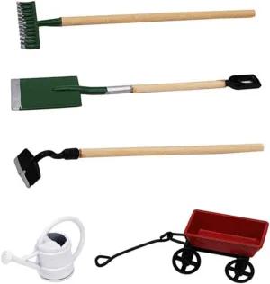 BESPORTBLE 3 Sets Mini Gardening Tool Model for Dollhouse Garden Scene Decor Creative and Mini Accessories for Fairy Garden Projects