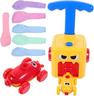 BESPORTBLE Inertia Balloon Car for Creative Air Powered Racing Vehicle Yellow Design Fun and Safe for Boys and Develops Coordination and Imagination
