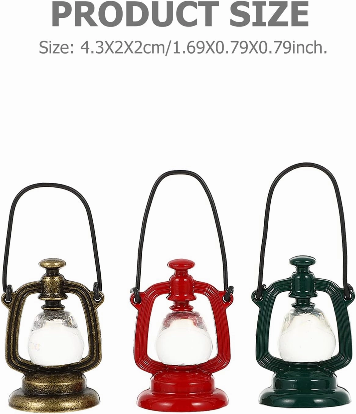 BESPORTBLE 2sets Dollhouse Miniature Lanterns Kerosene Lamps Decorative Mini Lanterns for Dollhouse 3pcs*2