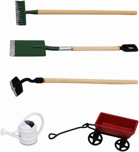 BESPORTBLE 5 Sets Miniature Gardening Tool Kit Creative Dollhouse Accessory for Mini Garden Scene Decor Micro House Decor with Realistic Design and Excellent Workmanship
