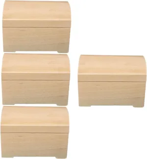 BESTonZON 4pcs Dollhouse Miniature Storage Case Rustic Color Furniture Box for House Decoration Compact for Creative Landscapes and Accessories