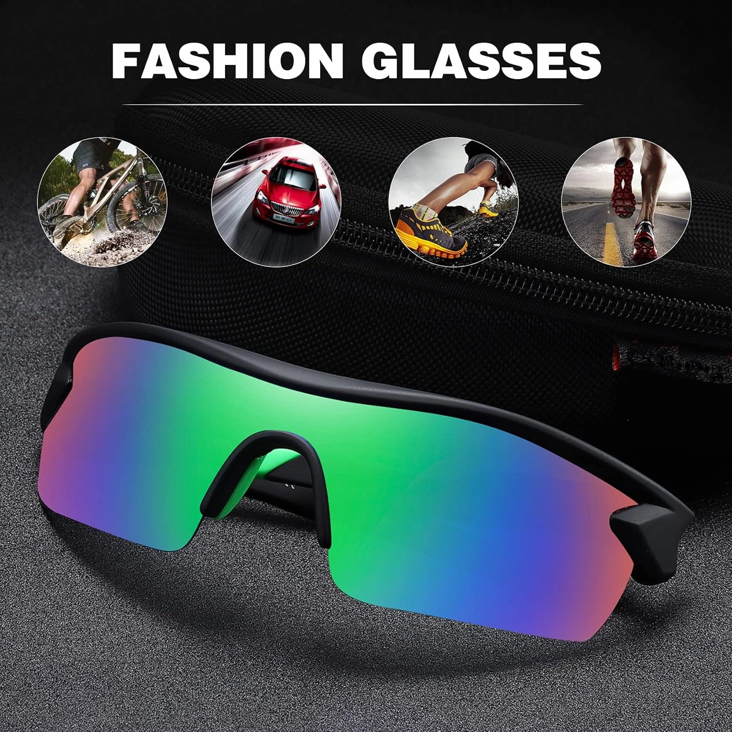 Bevi Sports Polarized Sports Sunglasses for Men Women Running Cycling Fishing Golf Baseball Driving Sun Glasses TR90 UV400