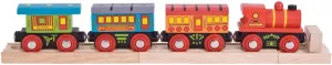 Bigjigs Rail Passenger Train - Other Major Wooden Rail Brands are Compatible