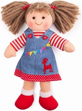 Bigjigs Toys Hattie Doll - Small Ragdoll Cuddly Toy