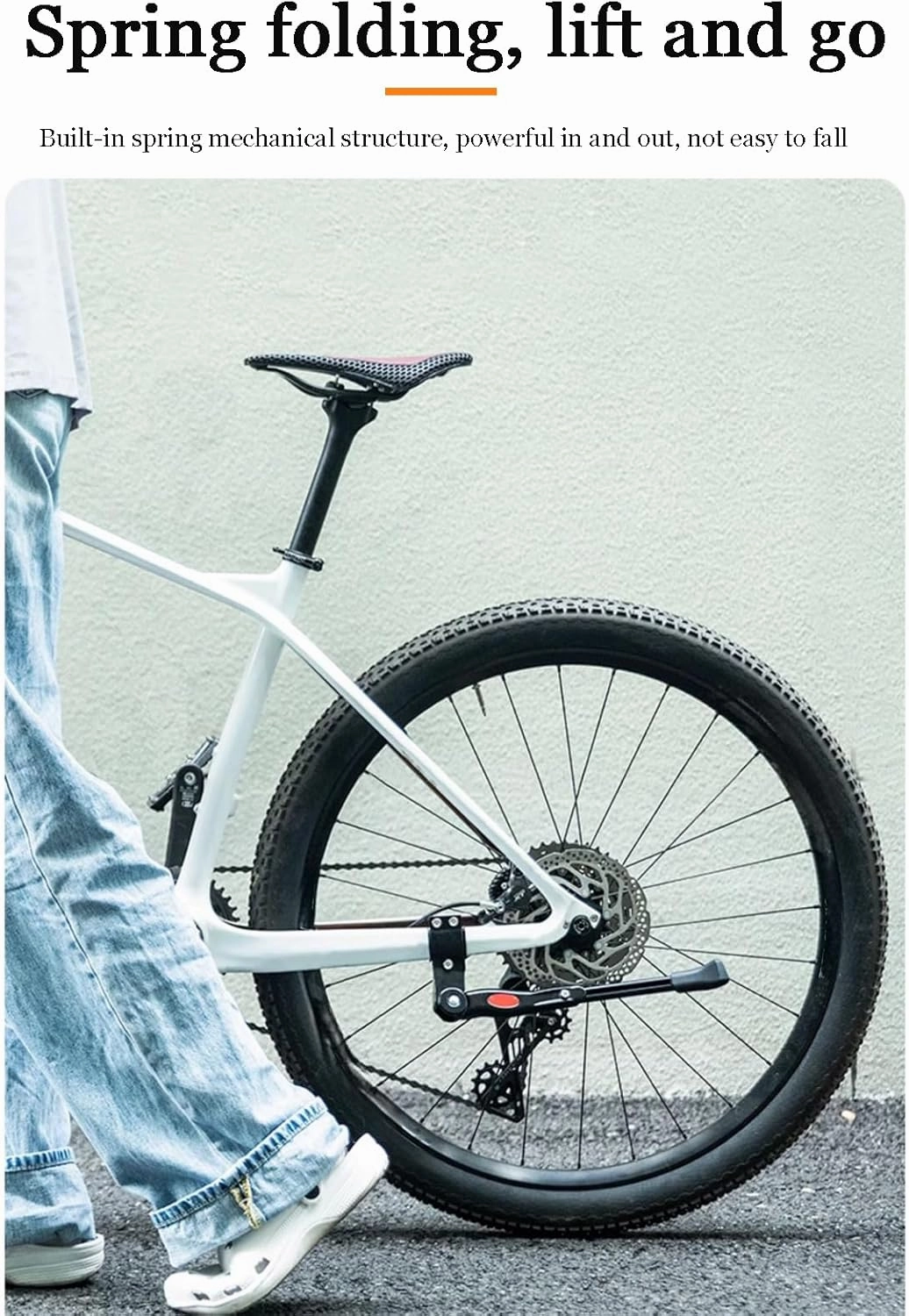 Bike Kickstand for Cervelo Aspero, Adjustable Kickstand Foot Side Stand Support, Aluminum Rear Side Bicycle Stand for Bike with Non-Slip Rubber Foot,A
