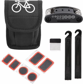Bikes Repair Tool Kits,16 in 1 Cycling Folding Bikes Tyre Repair Tool Kit Multifunction Maintenance Tire Crowbar