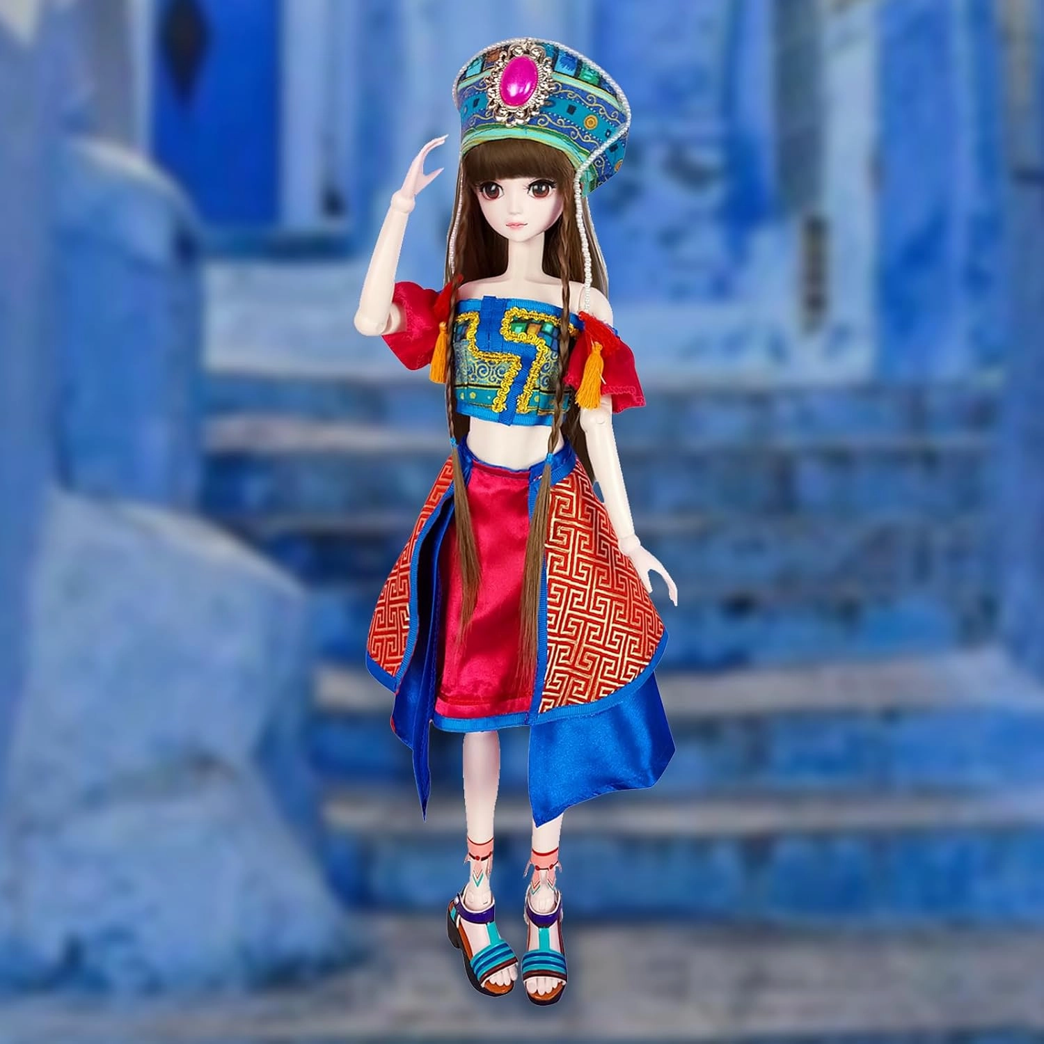 Bjd Doll, SD Toy 22.4 Inch 18 Ball Joint Doll for 3  Years Old,Surprise Gift Cute DIY Toys with Wigs, Clothes, Shoes