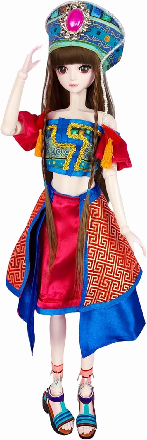 Bjd Doll, SD Toy 22.4 Inch 18 Ball Joint Doll for 3  Years Old,Surprise Gift Cute DIY Toys with Wigs, Clothes, Shoes