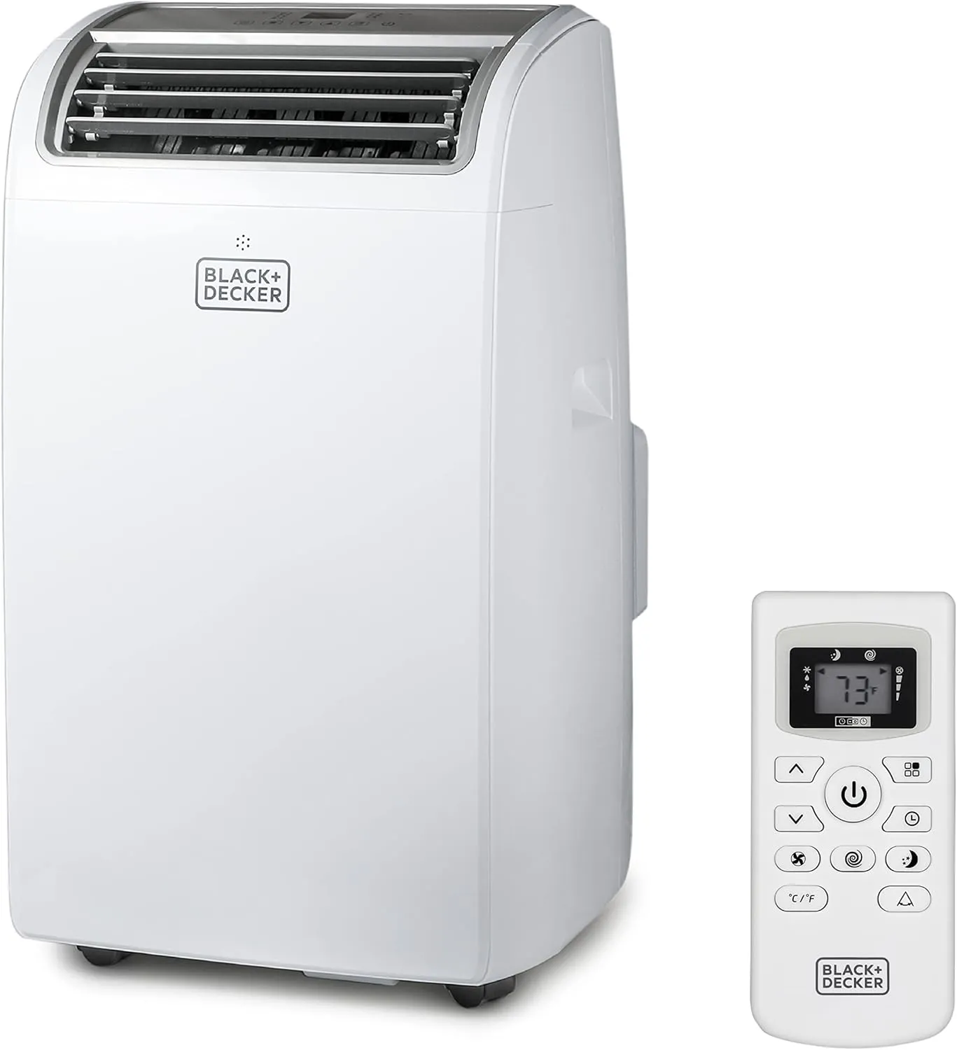 BLACK DECKER Smart Portable Air Conditioner, 14,000 BTU (10,200 BTU SACC) for Rooms up to 700 Sq. Ft., Smart Portable AC with Follow Me Remote and Window Kit, BPACT14WT, White