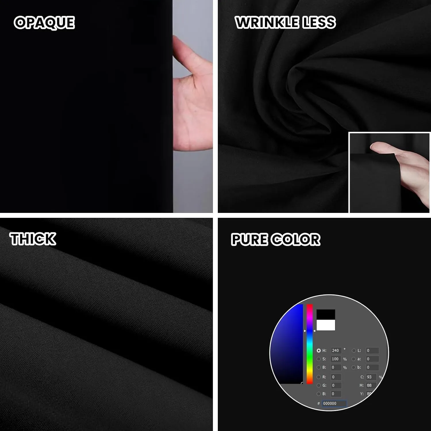Black Screen Backdrop with Stand Kit, BEIYANG 5 X 6.5 Ft Portable Backdrop Stand Kit with Carrying Bag and 6 Clamps for Photo Shooting, Product Portrait, Video conferences and interviews