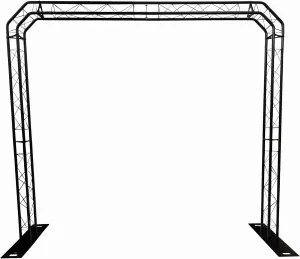 BLACK TRUSS ARCH KIT 13.2FT W 11.5ft H Mobile Portable DJ Lighting System Metal