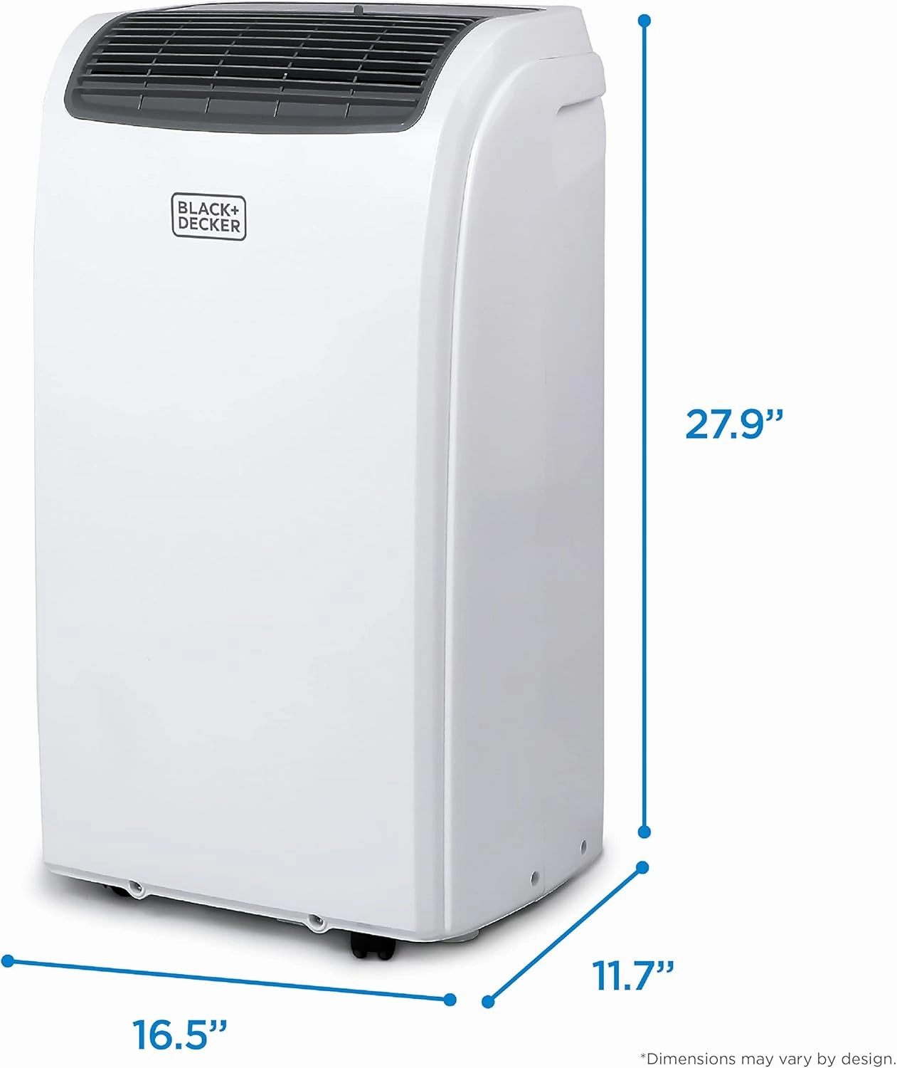 BLACK DECKER Smart Portable Air Conditioner with Heat, 14,000 BTU Cooling, 12,000 BTU Heating for Rooms up to 700 Sq. Ft., Follow Me Remote, BPACT14HWT, White