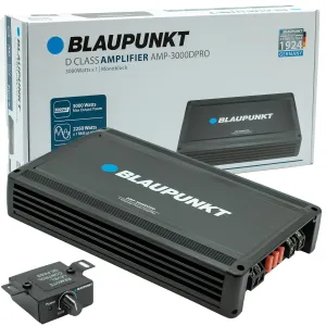 BLAUPUNKT 3000DPRO Car Audio Monoblock 1 Channel 1 Ohm Stable Amp Amplifier 3000 Watts Max | Slim and Compact