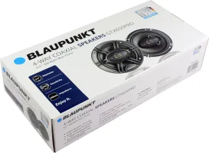 BLAUPUNKT GTX650PRO 6.5" 4-Way Car Speakers - 360W, Full Range Coaxial 80Hz - 20kHz, Mylar Dome Tweeters (2pc)