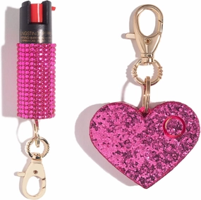 BLINGSTING Self Defense Kit - Professional Grade, Maximum Strength Pepper Spray with UV Marking Dye & Personal Safety Alarm