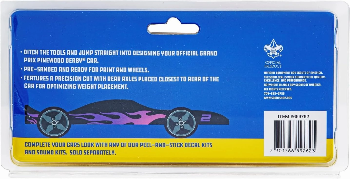Boy Scouts of America Pinewood Derby Precut Cars (Pre-Cut Muscle Car)