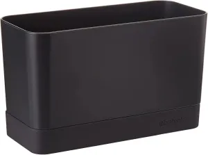 Brabantia Sink Organiser (Dark Gray) Non-Slip, Non-Scratch Kitchen Countertop Storage Caddy for Dish Brush, Soap, Cloths