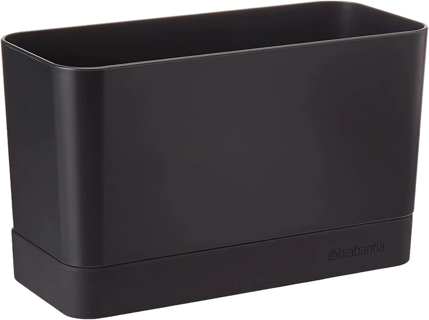 Brabantia Sink Organiser (Dark Gray) Non-Slip, Non-Scratch Kitchen Countertop Storage Caddy for Dish Brush, Soap, Cloths