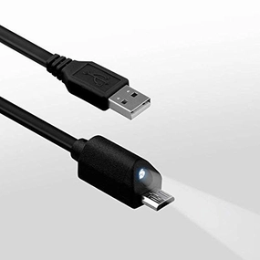 Bright LED 2Pack MicroUSB Cable Compatible with mobiado Grand Touch Aston Martin with Touch Activated LED Light and 480Mbps Data Transfer! (5ft)
