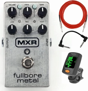 Briskdrop MXR M116 Fullbore Metal Distortion Pedal Bundle with Dunlop Clip-On Tuner M116-dtc1