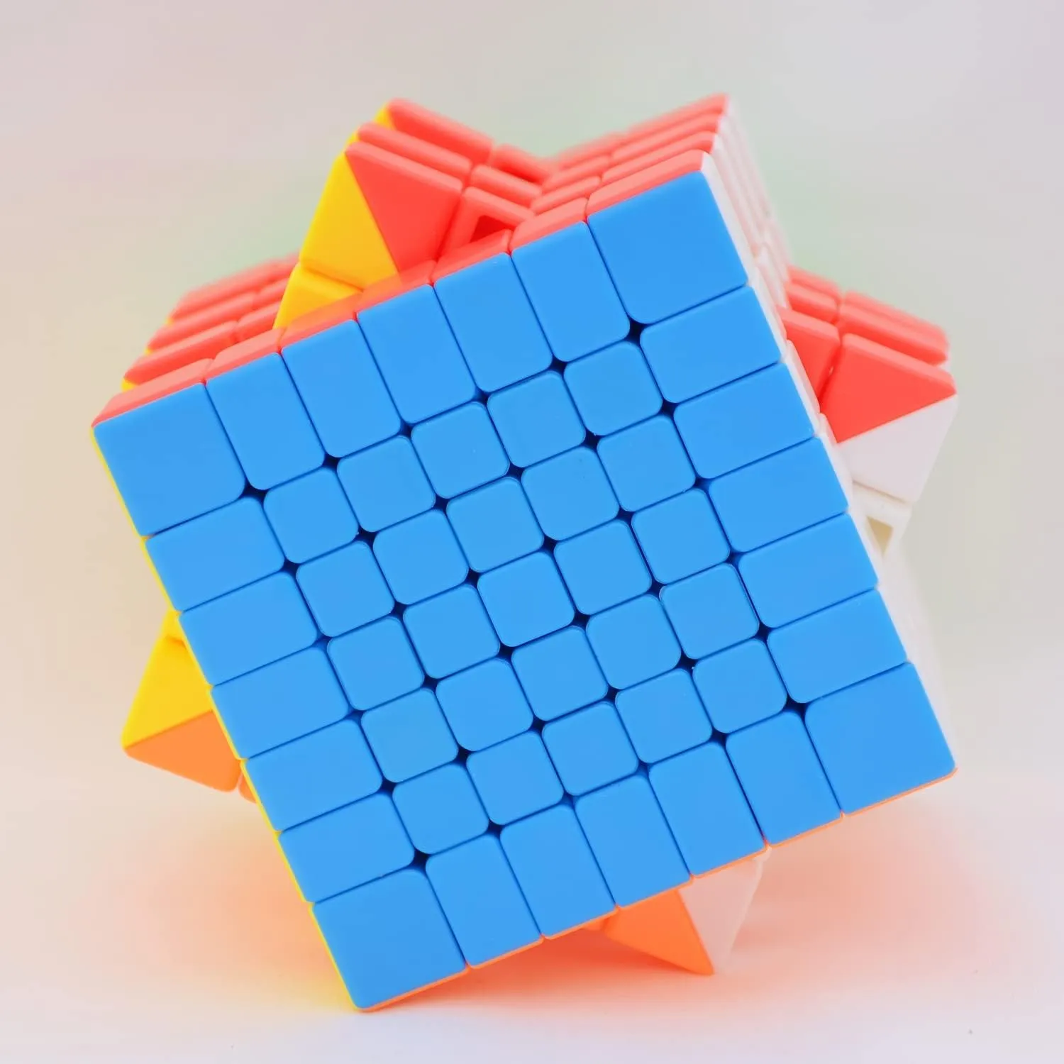 Bukefuno MoYu Meilong 7X7 Speed Puzzle Cube MFJS 7X7 V2 Magic Cubes Moyu Cube Stickerless Meilong 7X7X7 Cubing Classroom Speed Education Toys