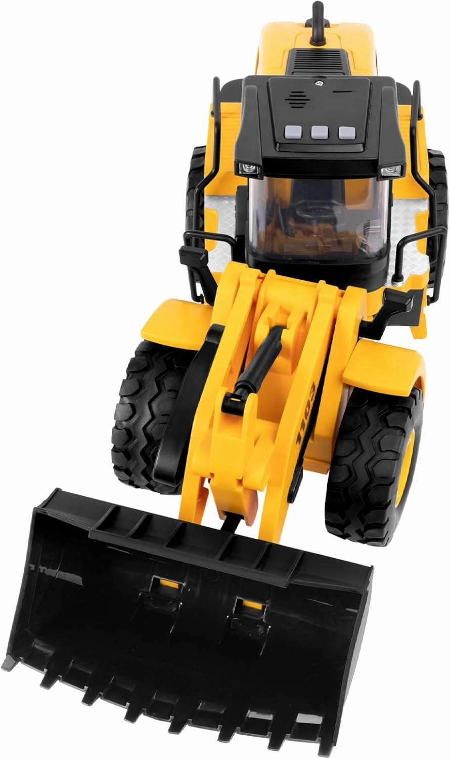 Bulldozer Toy, 16" Front Loader, 1:10 Scale Classics Bulldozer, Wheel Loader with Real Working Arm & Bucket, Lights & Sounds Construction Vehicle Toy for Boys and Girls, Kids, Toddlers, Ages 3 