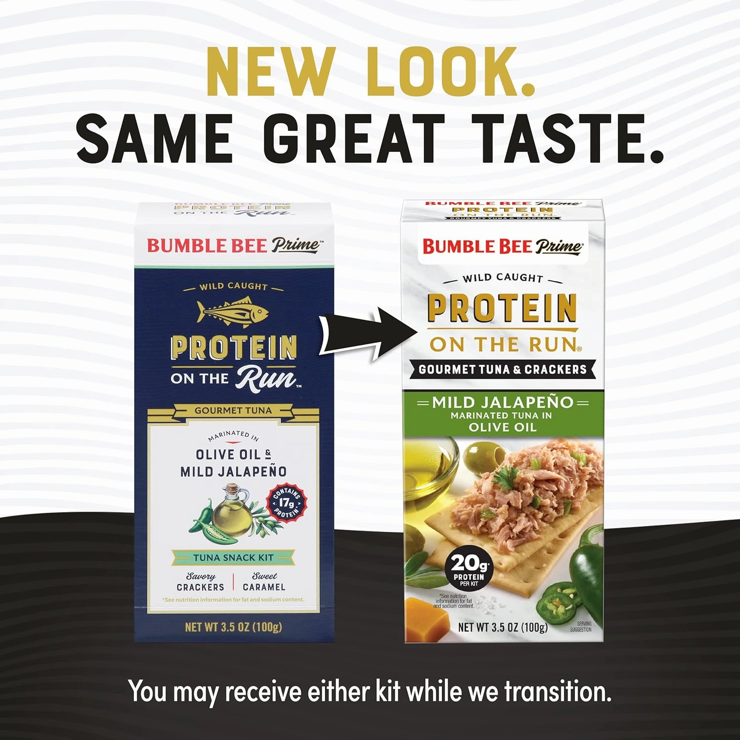 Bumble Bee Prime Protein on the Run Tuna Snack Kit, Pack of 12 - Gourmet Tuna Marinated in Olive Oil & Mild Jalapeno with Crackers and Serving Utensil - 20g of Protein Per Serving