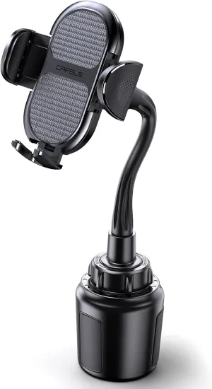 CAFELE Car Cup Holder Phone Mount with Adjustable Flexible Stable Gooseneck, Universal Cell Phone Cup Holder for Car, Compatible with All Car Cups and Cell Phones with Thick Case
