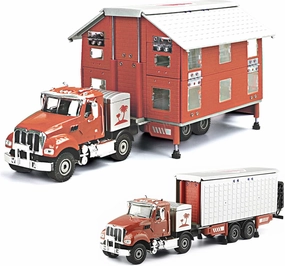 Camper Toys - Fubarbar Campers for Boys RV Toys Van Transformers Set Camping Truck Toy Car, Sturdy Metal RV for 3-6 Year Old Kids Playtime Adventures(Red)