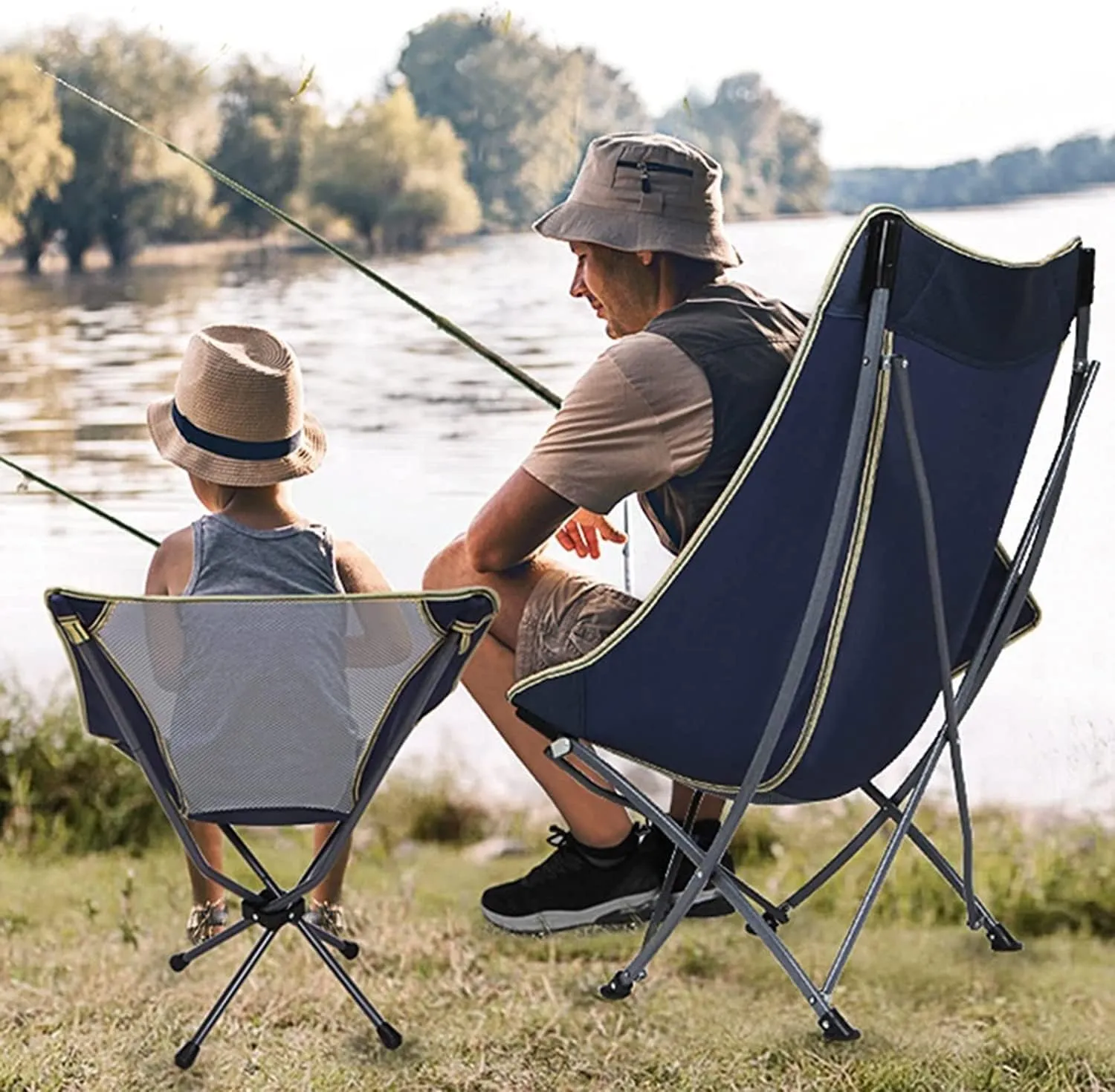 Camping Chair Folding Chair Portable Chair Ultralight Folding Camping Chair with Backrest Leisure Beach Seat with Mesh External Hanging Bag Portable Backpack Chair Camping Chairs for Adults