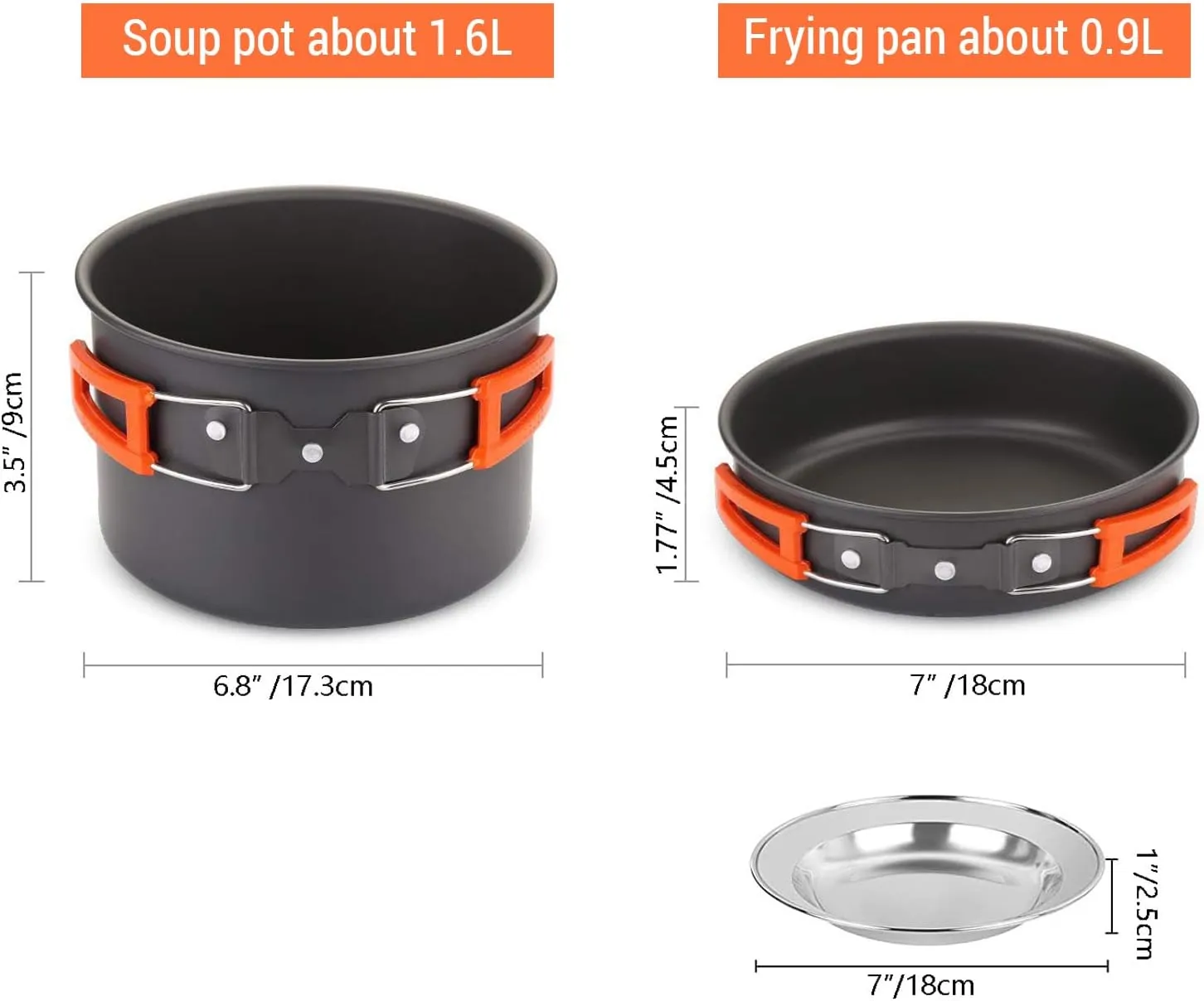 Camping Cookwa Set Outdoor Cooking Equipment for Camping Hiking and Picnics for 2-3 People All in One Compact Camp Cooking Set