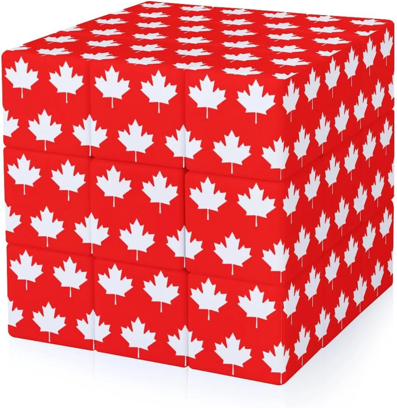 Canada Maple Flag Full Printing 3x3 Fidget Cube Stress Relief Magic Speed Cube for Adults