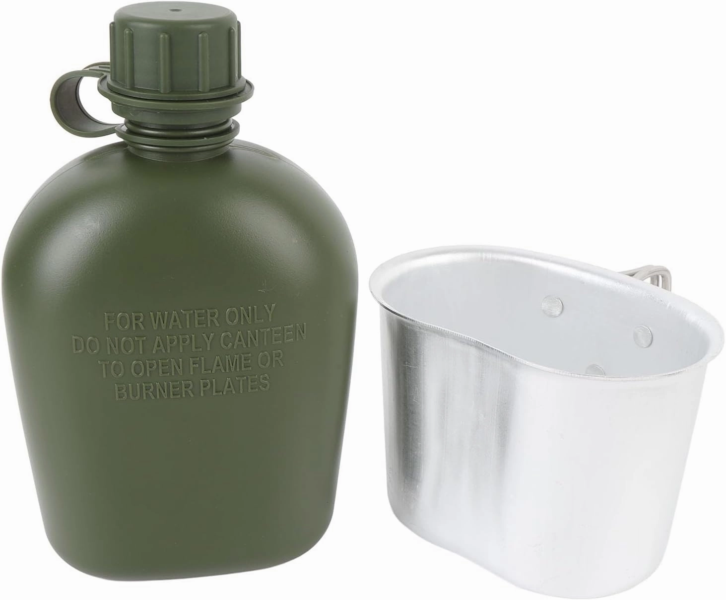 Canteen Kit, Bottle of Portable Canteen Water for Hiking (Green)