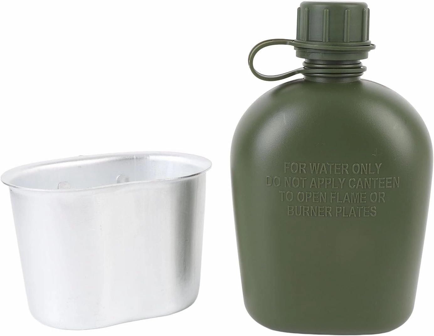 Canteen Kit, Bottle of Portable Canteen Water for Hiking (Green)